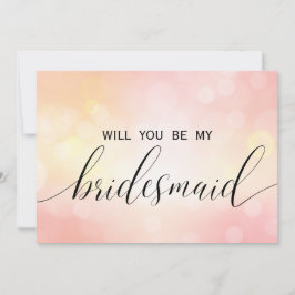 Luxury Rosa Glitter kommer att bli min bridesmaid Inbjudningar