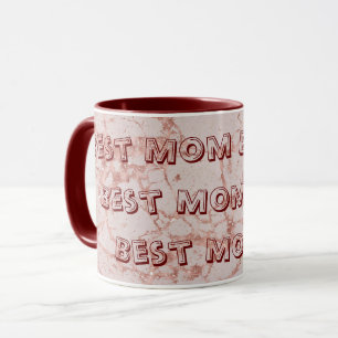 Luxury Rosa ros Glitter Marble Mugg