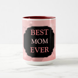 Luxury Rosa Sparkly "Best Mamma någonsin"-design Mugg