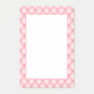 Luxury Rosa Tuftade Diamond Mönster Post-it Block