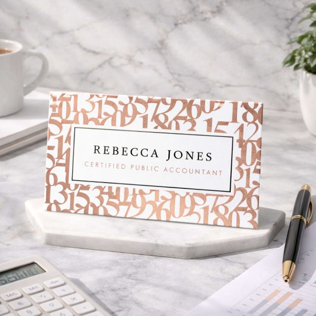 Luxury Rose Gold CPA Minimal Visitkort (Skapare uppladdad)