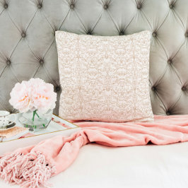 Luxury Royal Gold Baroque Damask Throw Pillow Kudde