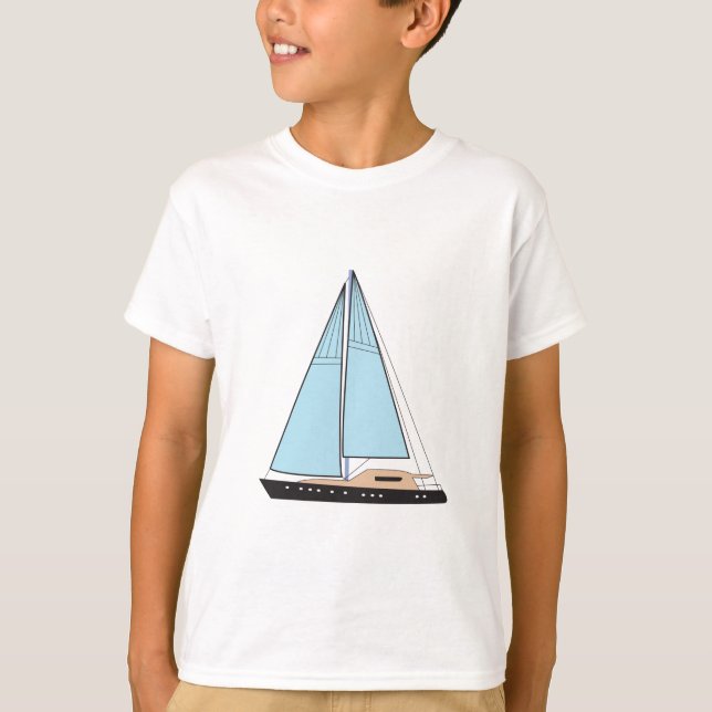 Luxury Sailing Yacht Boat T Shirt (Framsida)
