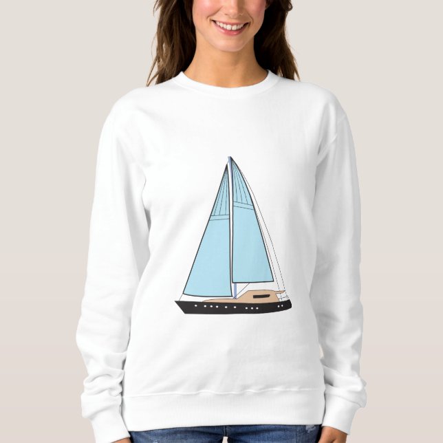 Luxury Sailing Yacht Boat T Shirt (Framsida)