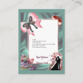 Luxury Satin Bow Wedding Enclosure Card Tilläggskort