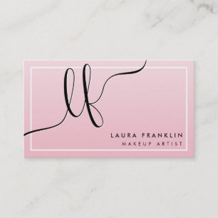 LUXURY SCRIPT modern minimal initial logotyp Visitkort