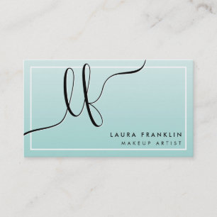 LUXURY SCRIPT modern minimal initial logotyp Visitkort