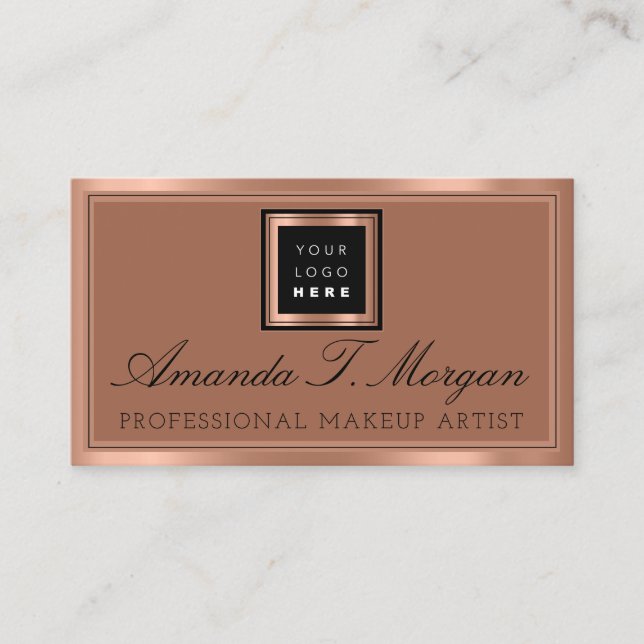 Luxury Services Bröllop Event Production Copper Visitkort (Framsida)