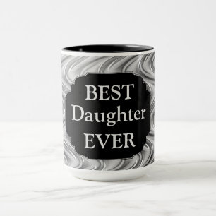 Luxury Silver"Best Daughant Now"-design Mugg
