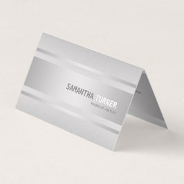 Luxury Silver Faux Textured Professionell Visitkort