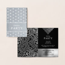 Luxury Silver Foil Black jul Party