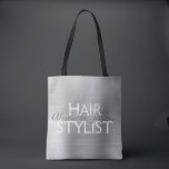 Luxury Silver Foil Hair Stylist Supplies Tygkasse<br><div class="desc">Luxury Silver Foil Hair Stylist skönhetspåse för saxar,  schampo eller andra salonförråd. Affärskontakten namn och yrket kan ändras så att de kan användas för alla typer av företag. Kontakta designern om du vill ha fler matchande objekt.</div>