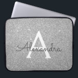 Luxury Silver Glitter och Gnistra Monogram<br><div class="desc">Luxury Silver Faux Glitter och Gnistra Elegant Monogram Fodral. Fodral kan anpassas så att det omfattar ditt första och första namn.</div>