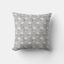 Luxury Silver Grått Tuabled Leather Opulent Glam Kudde