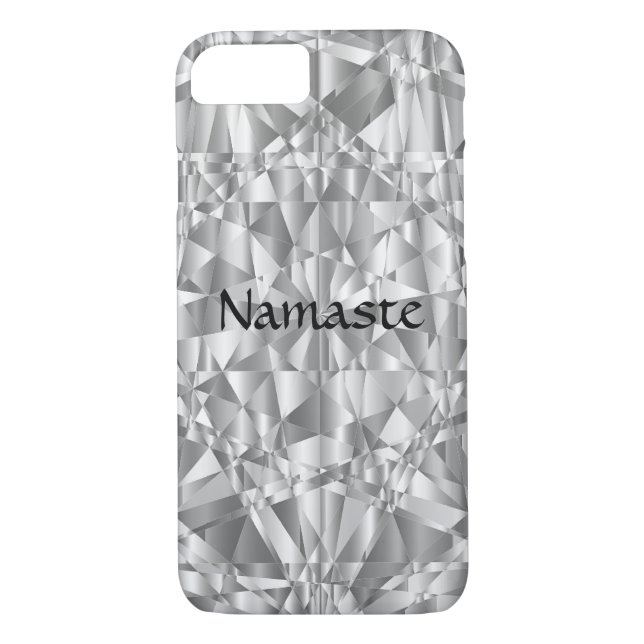 Luxury Silver Namaste Case-Mate iPhone Skal (Baksida)