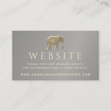 Luxury Silver och Guld Elephant Bröllop Bröllop