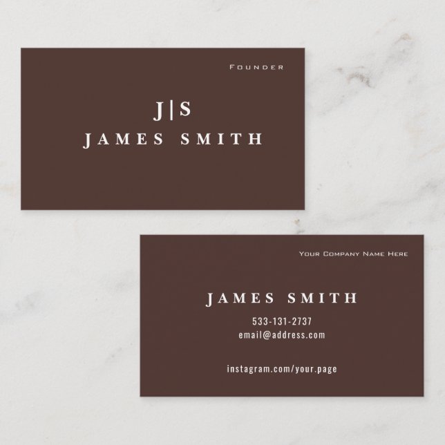 Luxury Small Business Business Card | Editable Visitkort (Fram/baksida)