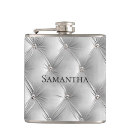 Luxury Soft Grått Faux Velvet Bridesmaid Fickplunta