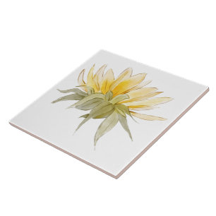 Luxury Solros Bröllop Large White Kakelplatta