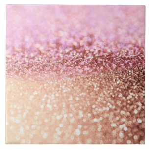 Luxury Sparkling Rosa Ombre Glitter Gradient Kakelplatta