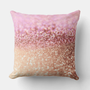 Luxury Sparkling Rosa Ombre Glitter Gradient Kudde