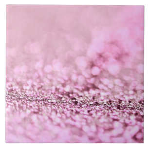 Luxury Sparkling Rosa ros Guld Glitter Kakelplatta