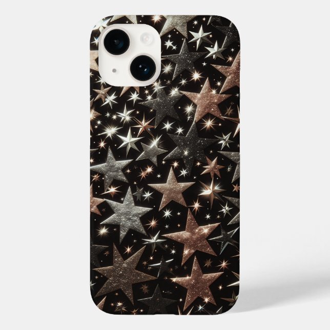 Luxury Sparkling Stars Phone Case - Rose Gold  (Baksida)