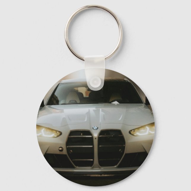 Luxury Sport Car Keychain - Sleek Auto Enthusiast Nyckelring (Framsida)