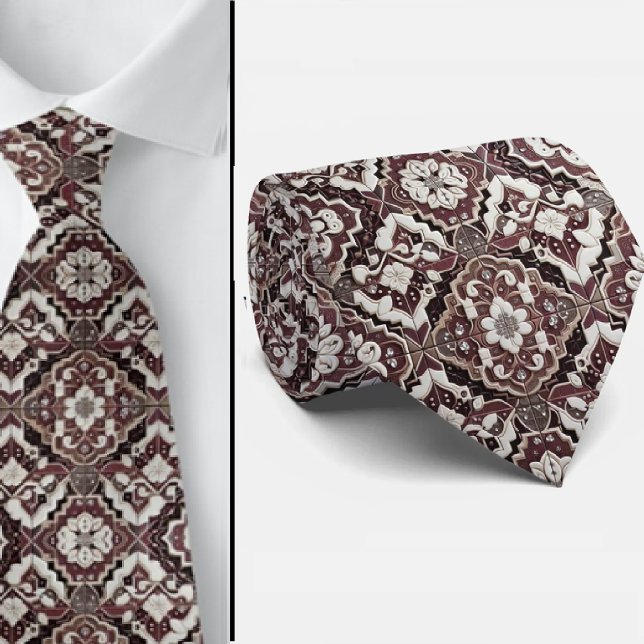 Luxury Statement Burgundy Moroccan Neck Tie Slips (Skapare uppladdad)