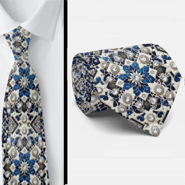 Luxury Statement Moroccan Diamond Neck Tie Slips