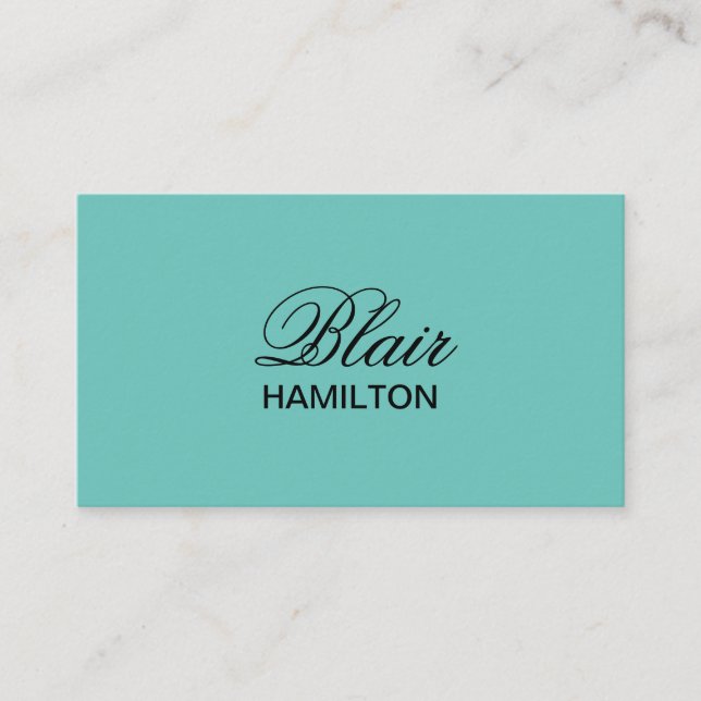 Luxury Teal Visitkort (Framsida)