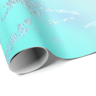 Luxury Tiffany Aqua Mint Blue Pastel Lila Marble Presentpapper