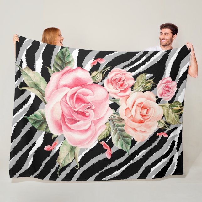 Luxury Tiger Ro Trendig Line Fleecefilt (På plats)