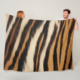 Luxury Tiger Skin Faux Fur Wild Animal Stripe Fleecefilt