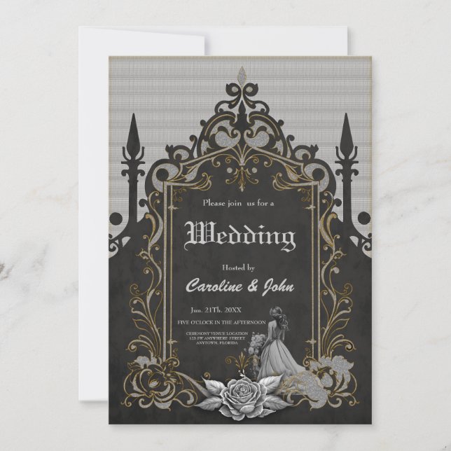 Luxury träffar romantik. inbjudningar (Framsida)