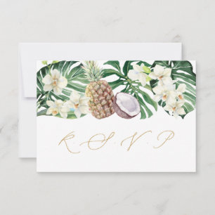 Luxury Tropical Bouquet Bröllop svarar måltider OSA Kort