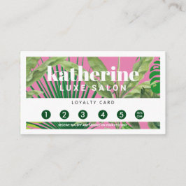 Luxury Tropical Modern Boutique & Salon Rosa Lojalitetskort