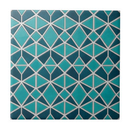 Luxury Turquoise Geometric Diamond Mosaic Tile Kakelplatta