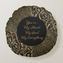 Luxury, Valentine's Day,Black Gold Florals ,Pixel