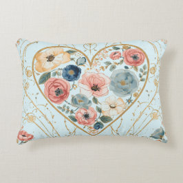 Luxury, Valentine's Day, Flowers of My Heart Prydnadskudde