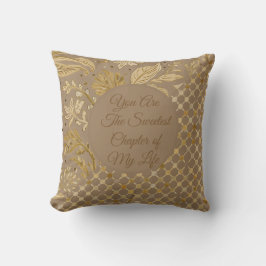 Luxury, Valentine's Day, Gold Flowers, Pixels  Kudde