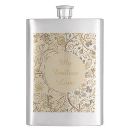 Luxury,Valentine's Day,Lovely Gold Flowers Pattern Fickplunta