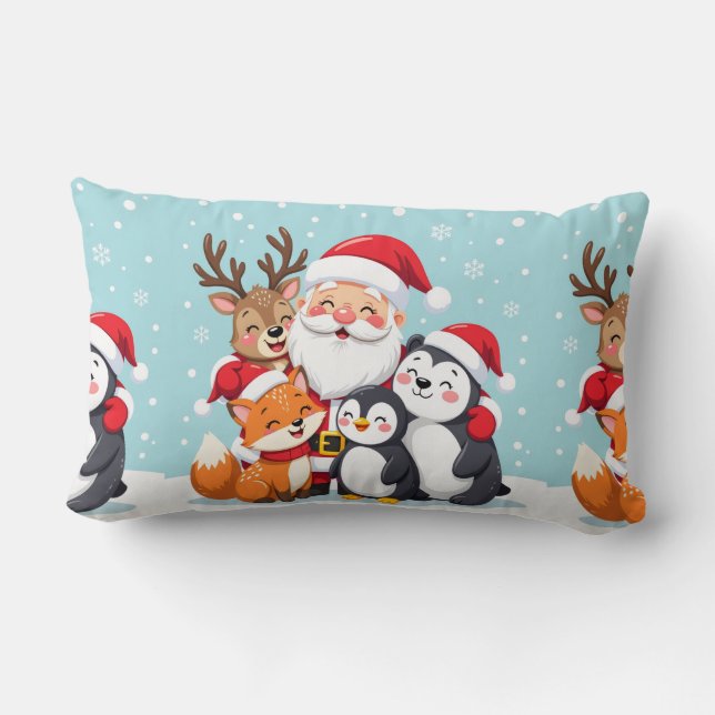 Luxury Velvet Christmas Throw Pillow Lumbarkudde (Baksida)