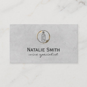 Luxury Vin Flaska och Stain Visitkort