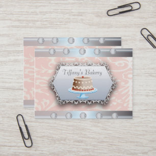 Luxury Vintage Bakery Boutique Affärskort Visitkort