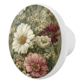 Luxury Vintage British Classic Countryside Floral Knopp