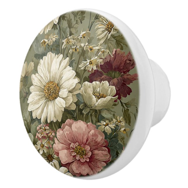 Luxury Vintage British Classic Countryside Floral Knopp (Höger)