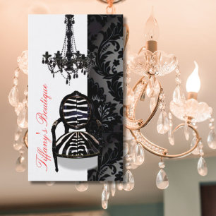 Luxury Vintage Chandelier Boutique Affärskort Visitkort