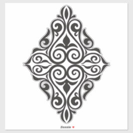 Luxury Vintage Floral Frame Decorative Art Klistermärken