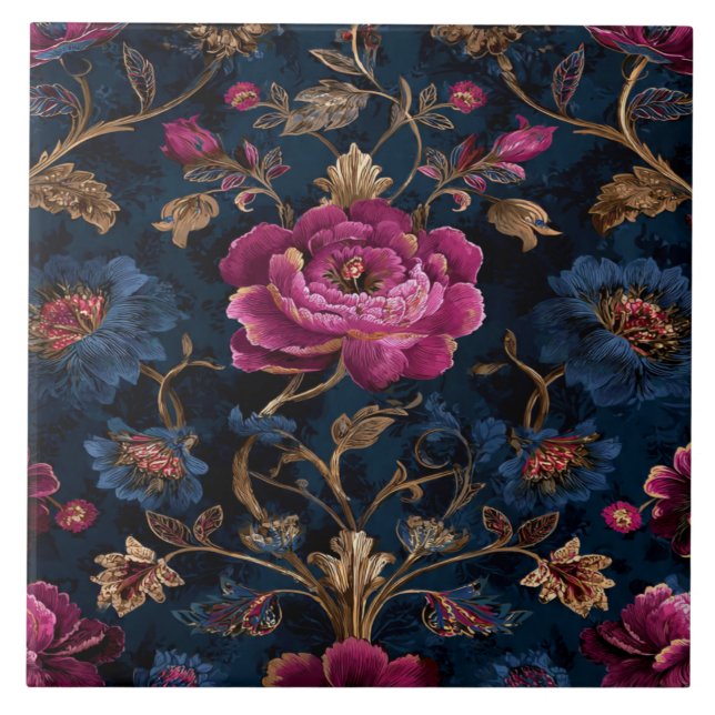 Luxury Vintage Royal Saffron Kakelplatta (Framsidan)